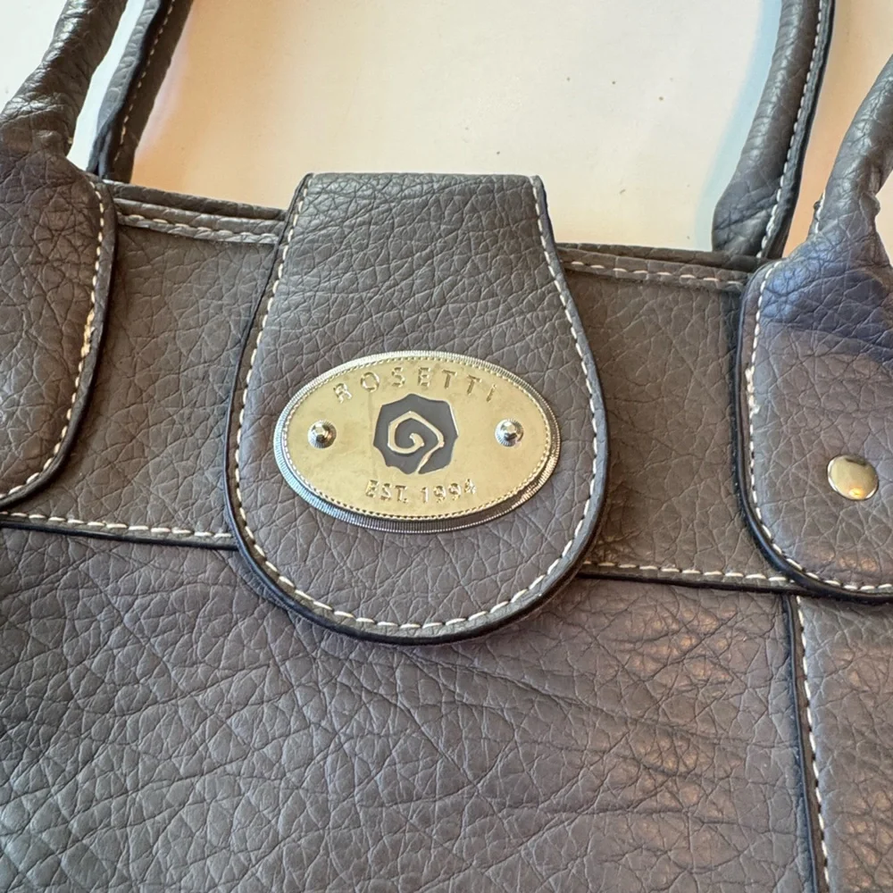 Rosetti Dark Gray Leather Look Women’s Attaché Laptop Briefcase Tech Bag MINTY
